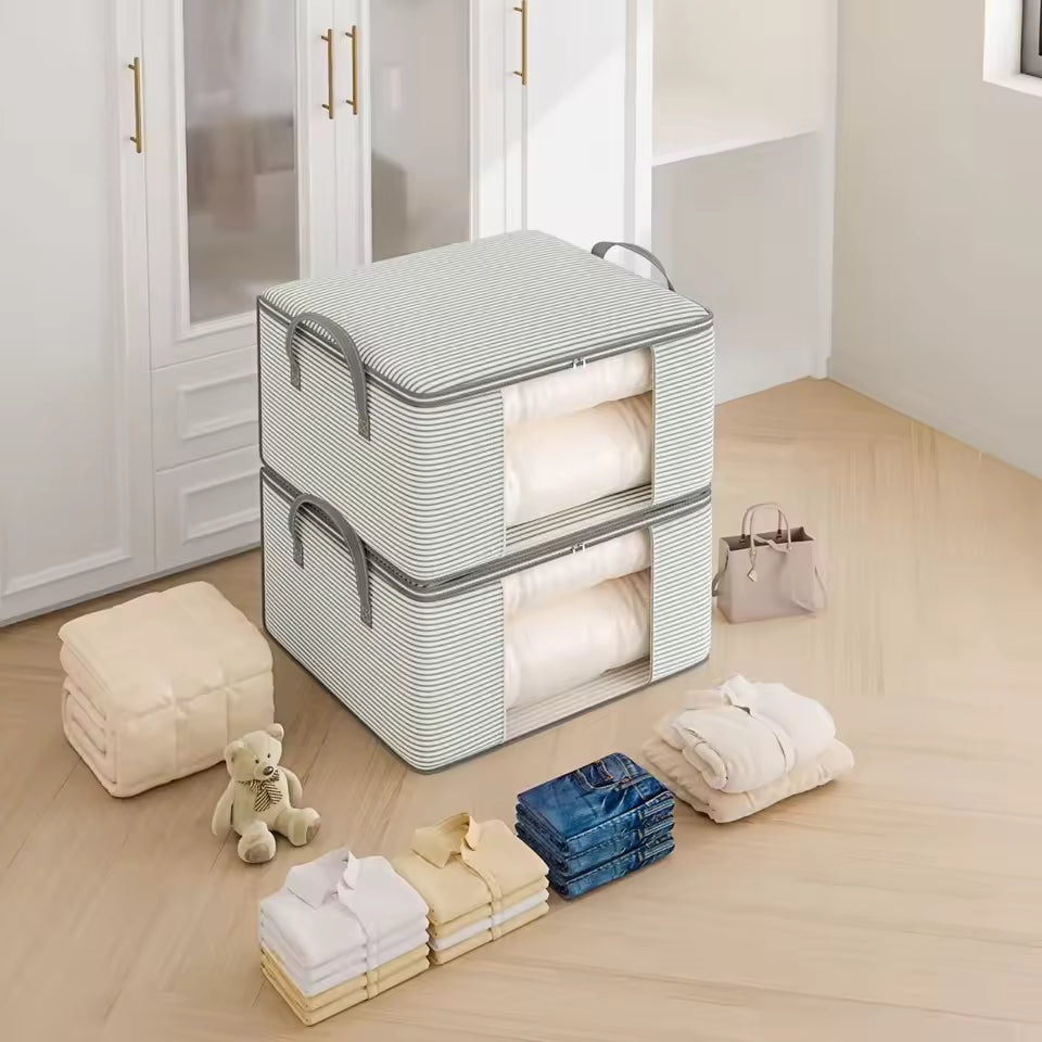 stackable fabric storage box