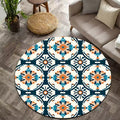 Patterned round rug